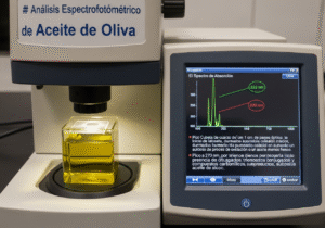Espectrofotómetro UV-Vis para determinación de coeficientes de extinción K232 y K270 en aceite de oliva virgen extra Espectrofotómetro UV-Vis para determinación de coeficientes de extinción K232 y K270 en aceite de oliva virgen extra