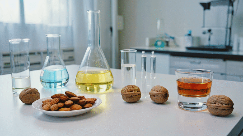 Análisis de micotoxinas en frutos secos en laboratorio acreditado.